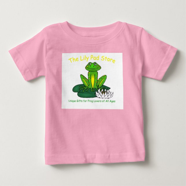 Infant's Frog on a Lily Pad Pink T-Shirt (Front)