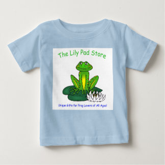 Infant's Frog on a Lily Pad White on Blue T-Shirt