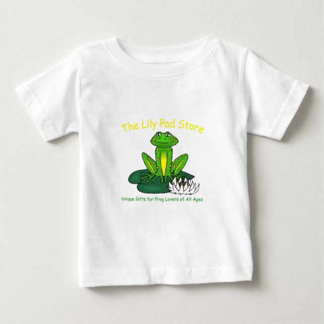 Infant's Frog on a Lily Pad White T-Shirt (Front)