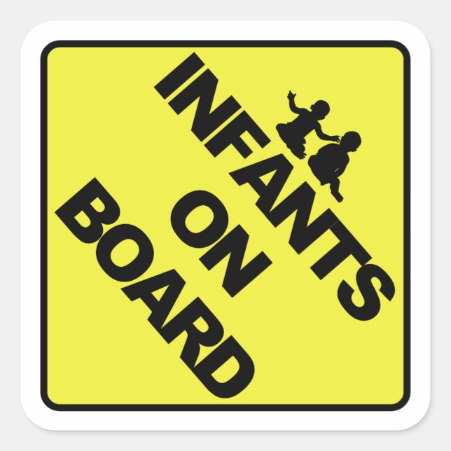 Infants on board square sticker (Front)