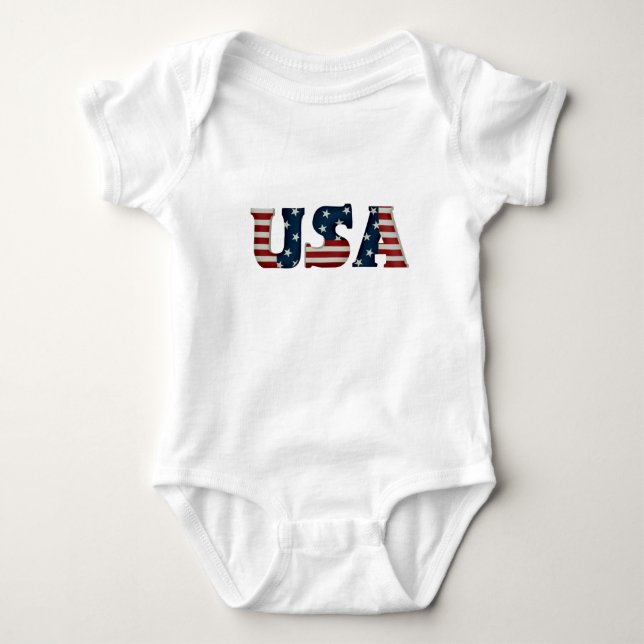 Infant's USA Baby Bodysuit (Front)