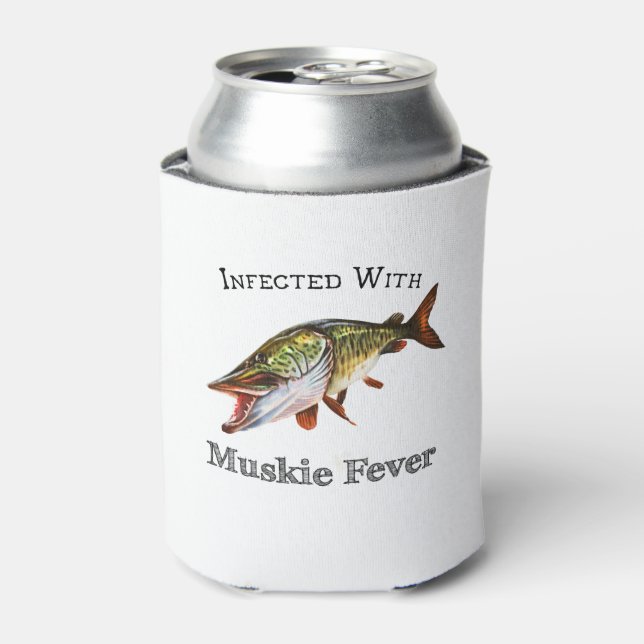 Infected With Muskie Fever Can Cooler (Can Front)