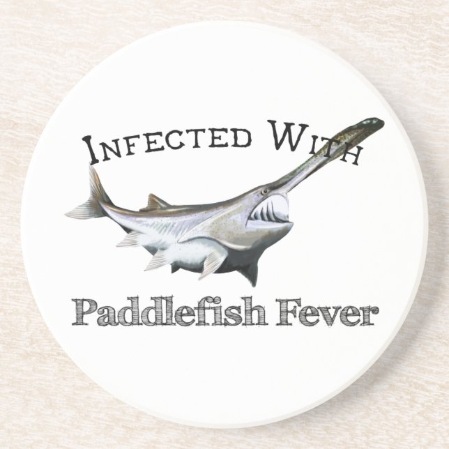 Infected With Paddlefish Fever Coaster (Front)