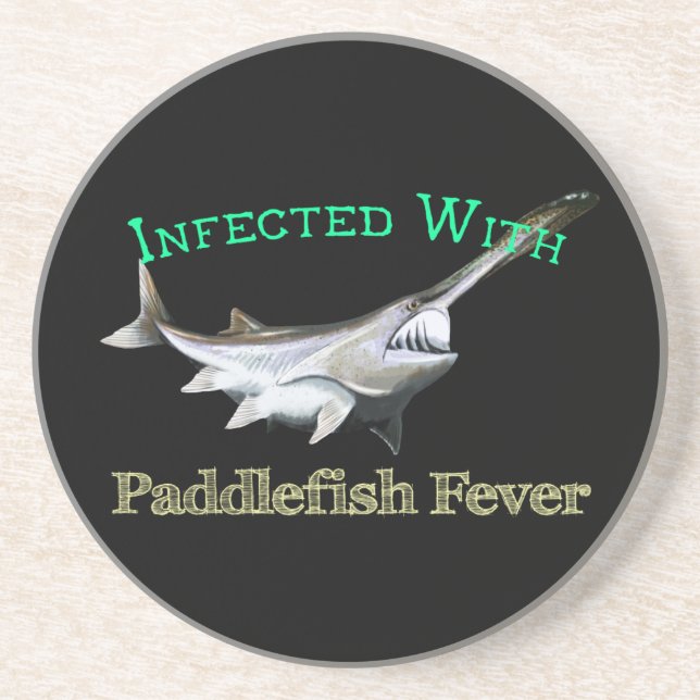 Infected With Paddlefish Fever Coaster (Front)