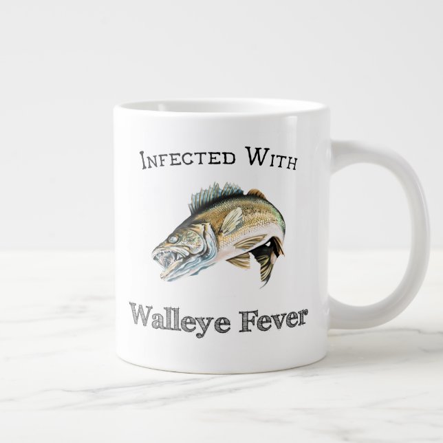 Infected With Walleye Fever Large Coffee Mug (Right)