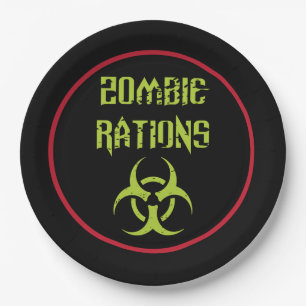 Infected Zombie Rations Paper Plate