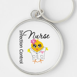 Infection Control Nurse Chick v2 Key Ring
