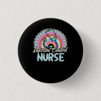 Infection Control Nurse Rainbow Retro Style Rainbo
