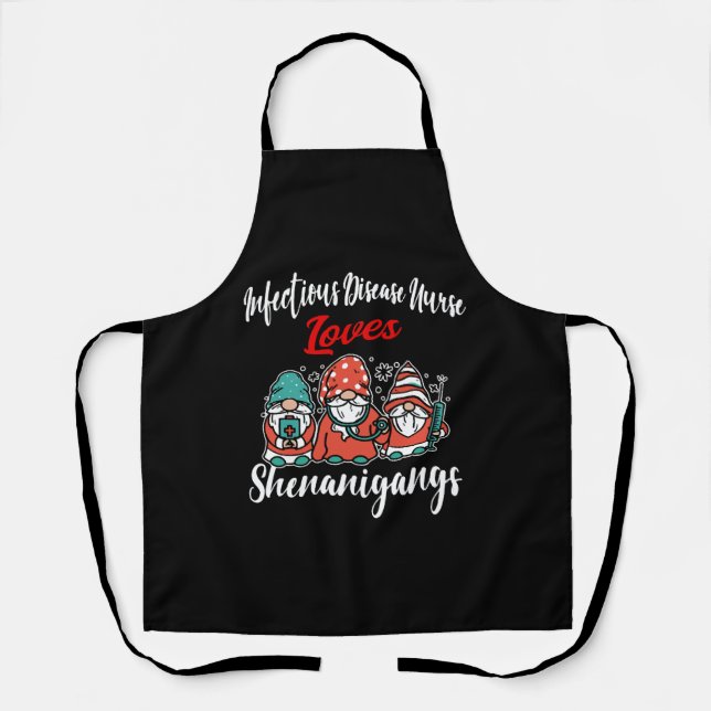Infectious Disease Nurse St. Patrick's Day Apron (Front)