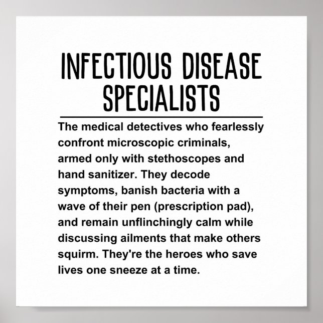 Infectious Disease Specialist Poster (Front)