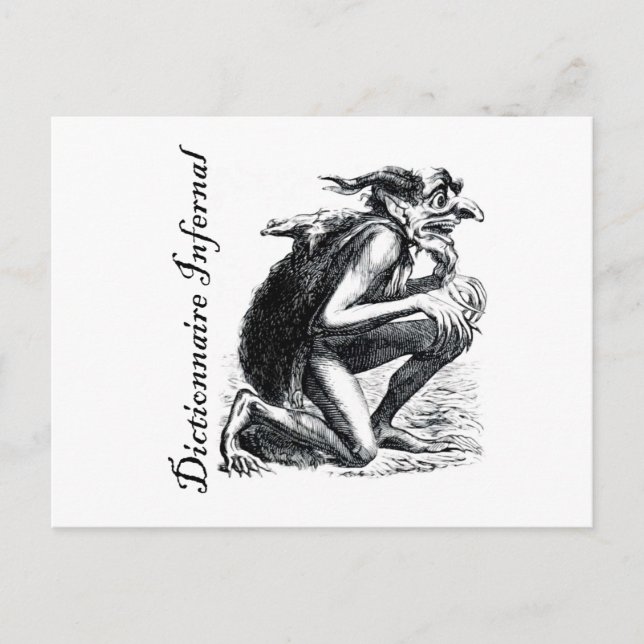 Infernal Dictionary - imp looking a bit nervous Postcard (Front)