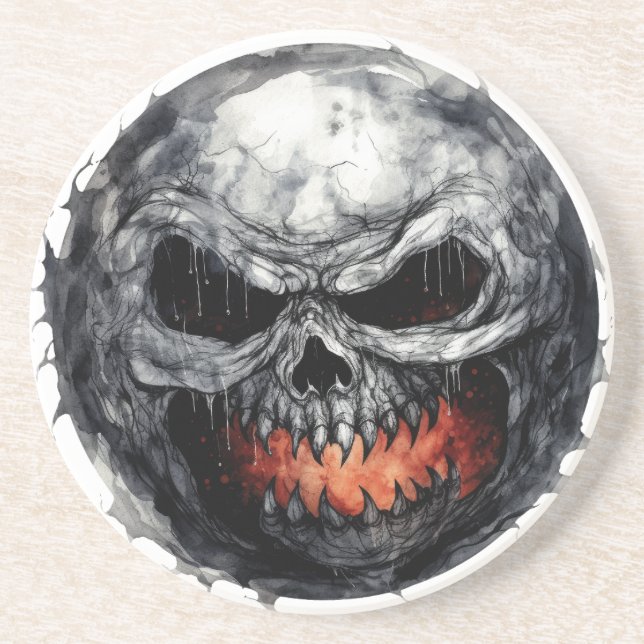 Infernal Maw: Dripping Skull Horror Coaster (Front)