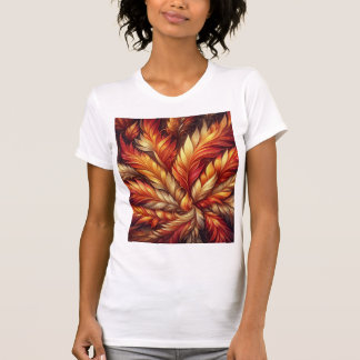 Inferno Bloom — Radiant Fire Feather Mandala T-Shirt