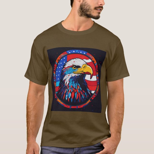 Inferno Guardian:Eagle Head  Tattoo Design T-shirt (Front)