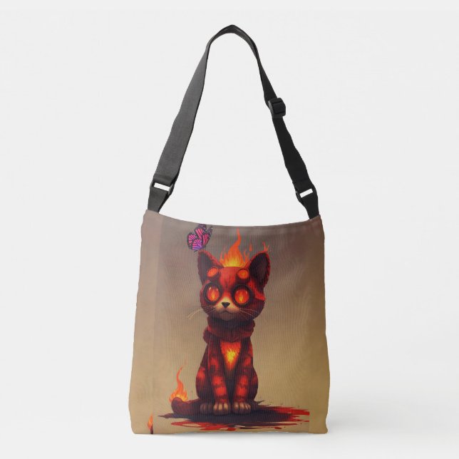 Inferno Kitty  Crossbody Bag (Front)