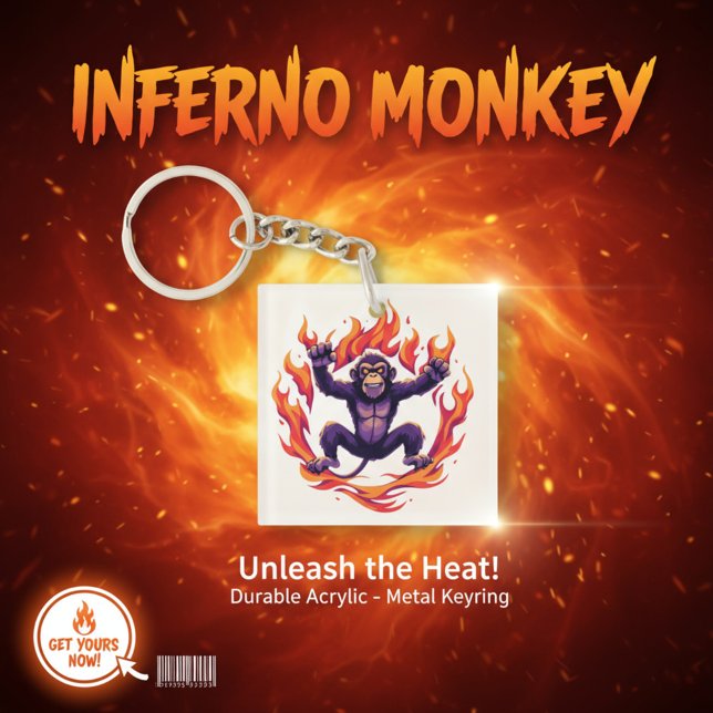 Inferno Monkey Key Ring (Creator Uploaded)