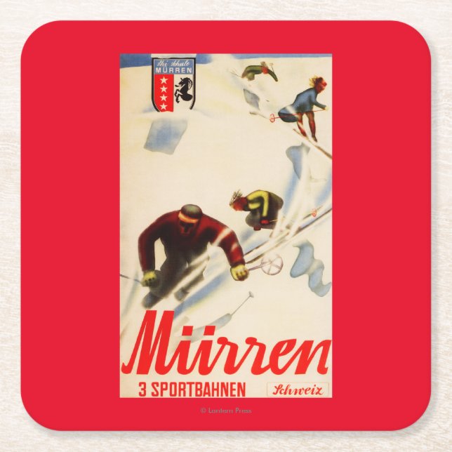 Inferno Races Promotional Poster Square Paper Coaster (Front)