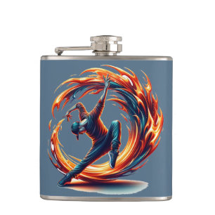 Inferno Spin - Ignite the spirit of Breakdance Hip Flask