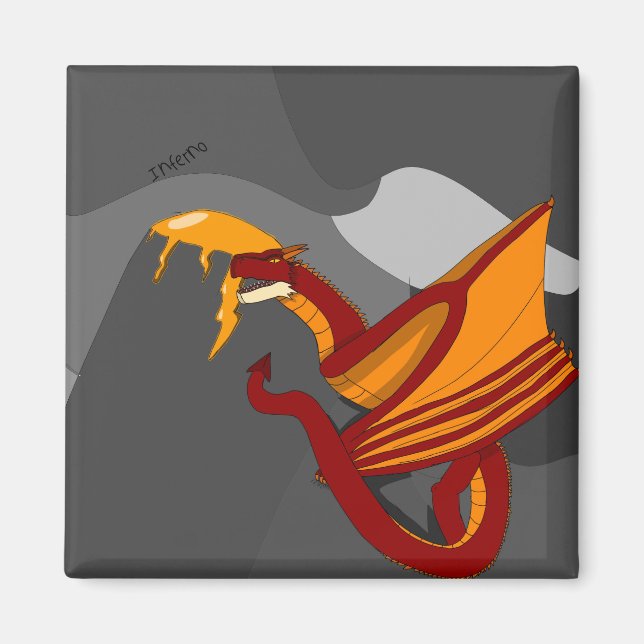 Inferno Stormwing dragon Magnet (Front)