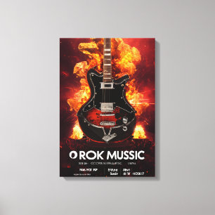 Inferno Strings: Rock Music Unleashed Canvas Print