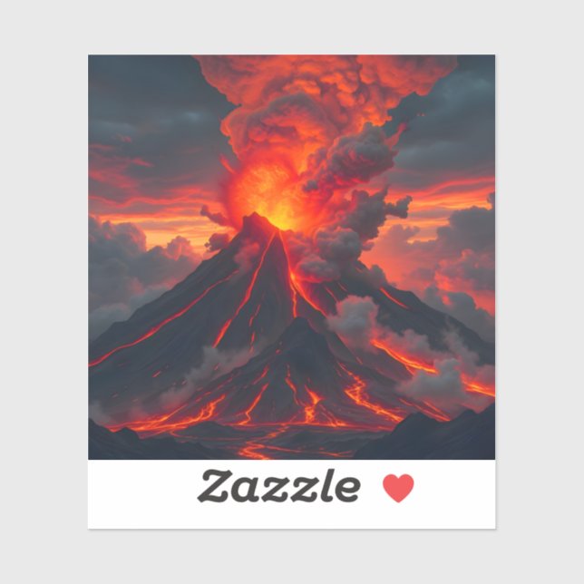 Inferno Summit – Volcanic Fantasy Landscape Square (Sheet)