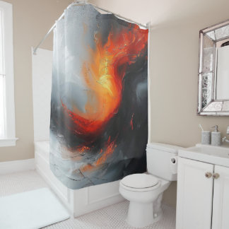 Inferno Swirl Shower Curtain