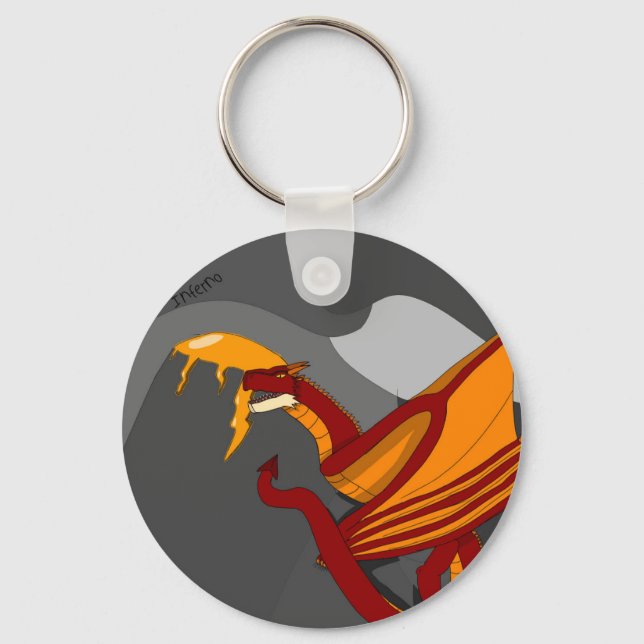 Inferno the Stormwing dragon Keychain (Front)