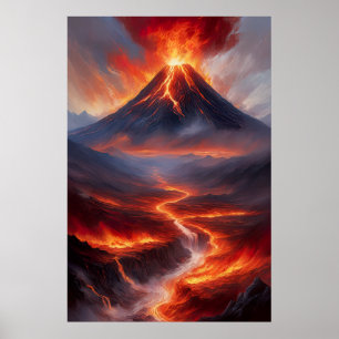 Inferno Unleashed, The Massive Volcanic Eruption Poster