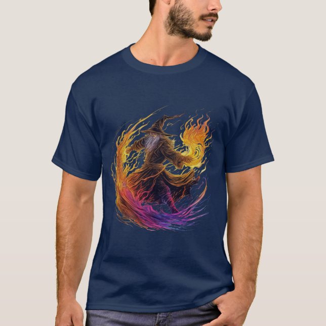 Inferno Wizard: Master of Flames T-Shirt (Front)