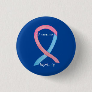 Infertility Awareness Pink & Blue Ribbon Pin