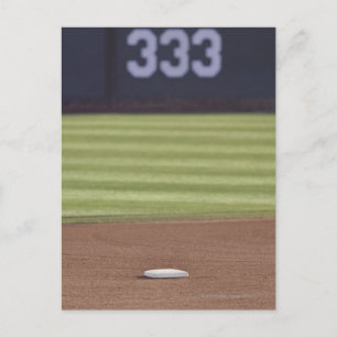 Infield, second base, outfield, and 333 foot postcard