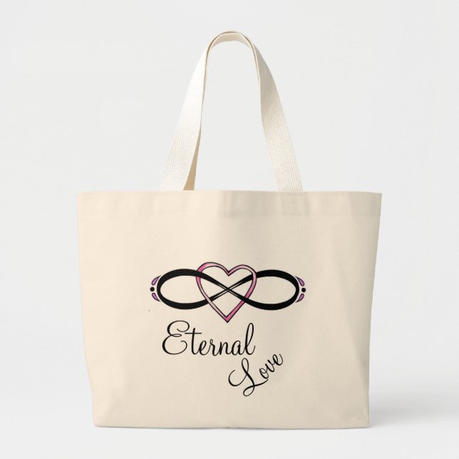 Infinate Love design Large Tote Bag (Front)