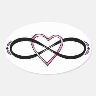 Infinate Love design Oval Sticker