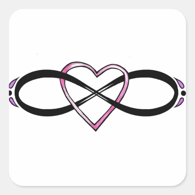 Infinate Love design Square Sticker (Front)