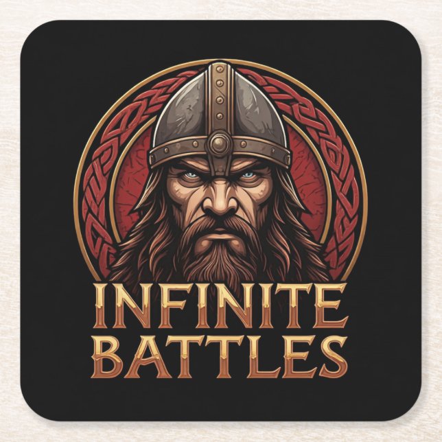 Infinite Battles  Square Paper Coaster (Front)
