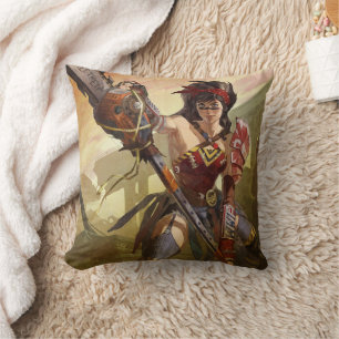Infinite Crisis Atomic Wonder Woman Illustration Cushion