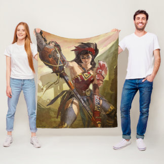 Infinite Crisis Atomic Wonder Woman Illustration Fleece Blanket