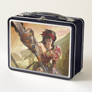 Infinite Crisis Atomic Wonder Woman Illustration Metal Lunch Box