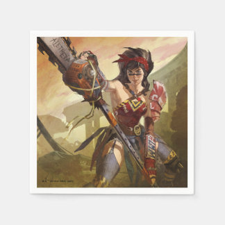 Infinite Crisis Atomic Wonder Woman Illustration Napkin