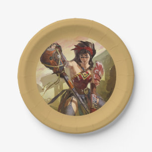 Infinite Crisis Atomic Wonder Woman Illustration Paper Plate