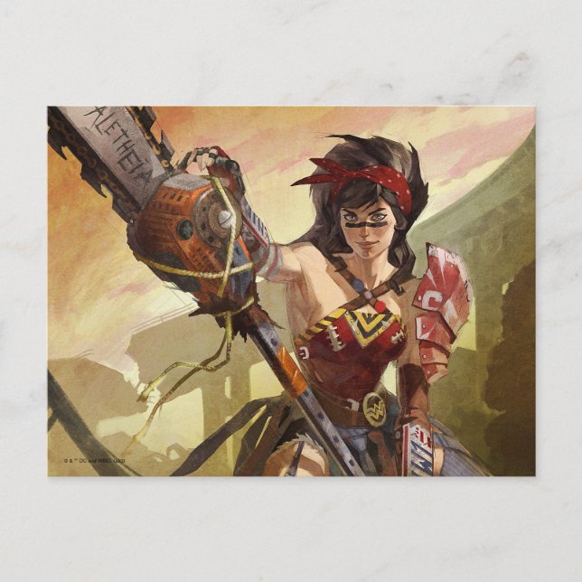Infinite Crisis Atomic Wonder Woman Illustration Postcard (Front)