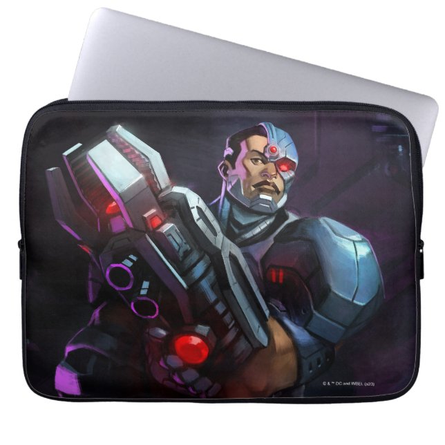 Infinite Crisis Cyborg Illustration Laptop Sleeve (Front)