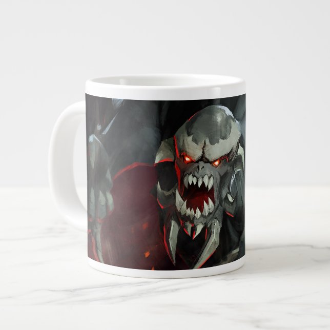 Infinite Crisis Doomsday Illustration Large Coffee Mug (Front Left)