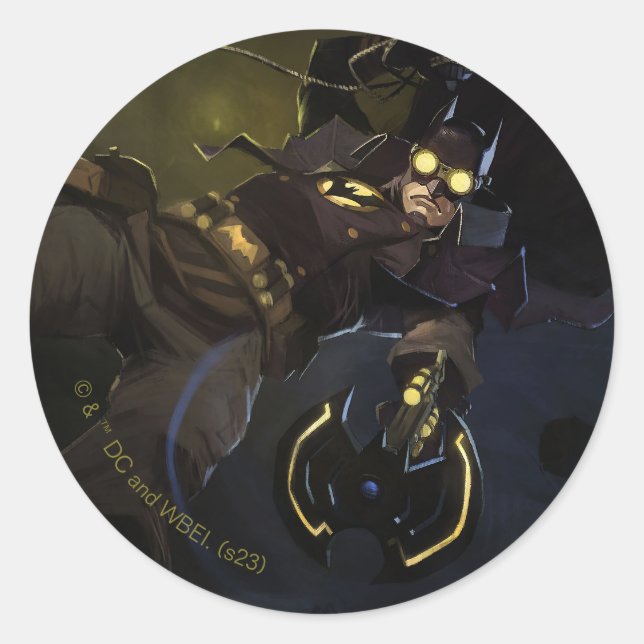 Infinite Crisis Gaslight Batman Illustration Classic Round Sticker (Front)