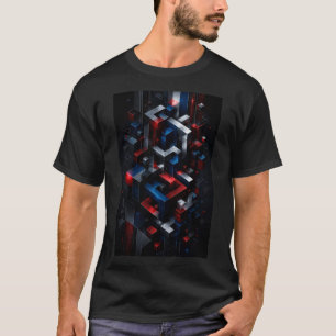 Infinite Cube Illusion   Ultra 3D Geometric T-Shir T-Shirt