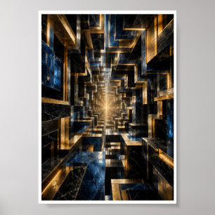 Infinite Cube Tunnel Poster