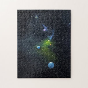 Infinite Deep Space, Jigsaw, Puzzle, Planets, Star Jigsaw Puzzle