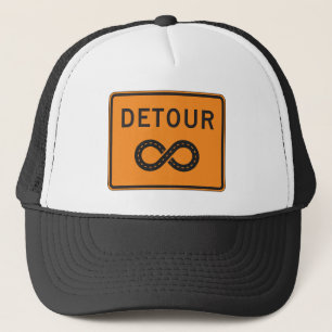 Infinite Detours Sign Cycling Trucker Hat
