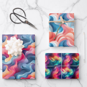 Infinite Echoes: Endless Reflections Design Wrapping Paper Sheet