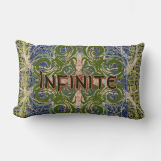 Infinite - Green Abstract by Alexandra Cook Lumbar Cushion